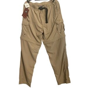 REI Sahara Convertible UPF 50 Khaki Tan Hiking Zip Off Cargo Pants Men 32 *NWT